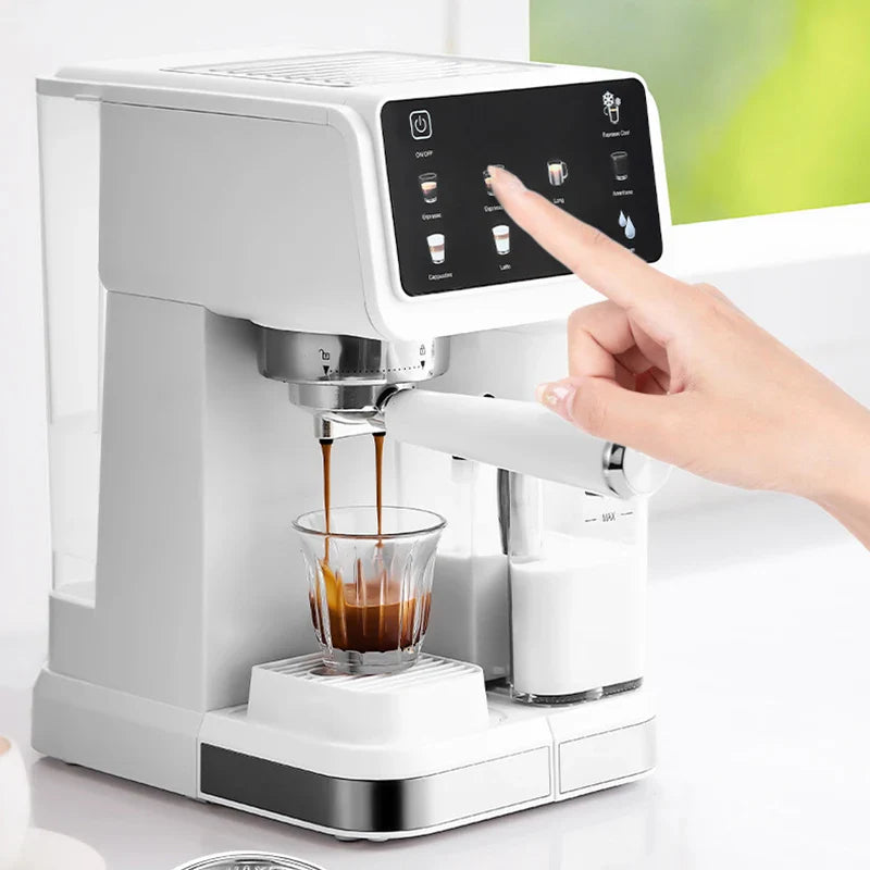Italian Espresso Machine Household High-pressure Automatic Milk Foam Making Intelligent Color Screen Integrated Coffee Machine