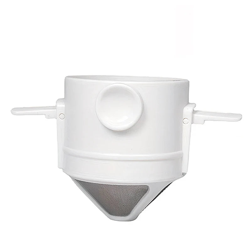 1/3pcs Folding Coffee Maker Filters Pour Over Dripper Set Stainless Steel Hand-Flush Funnel Cup with Ear Hook For Perfect Coffee