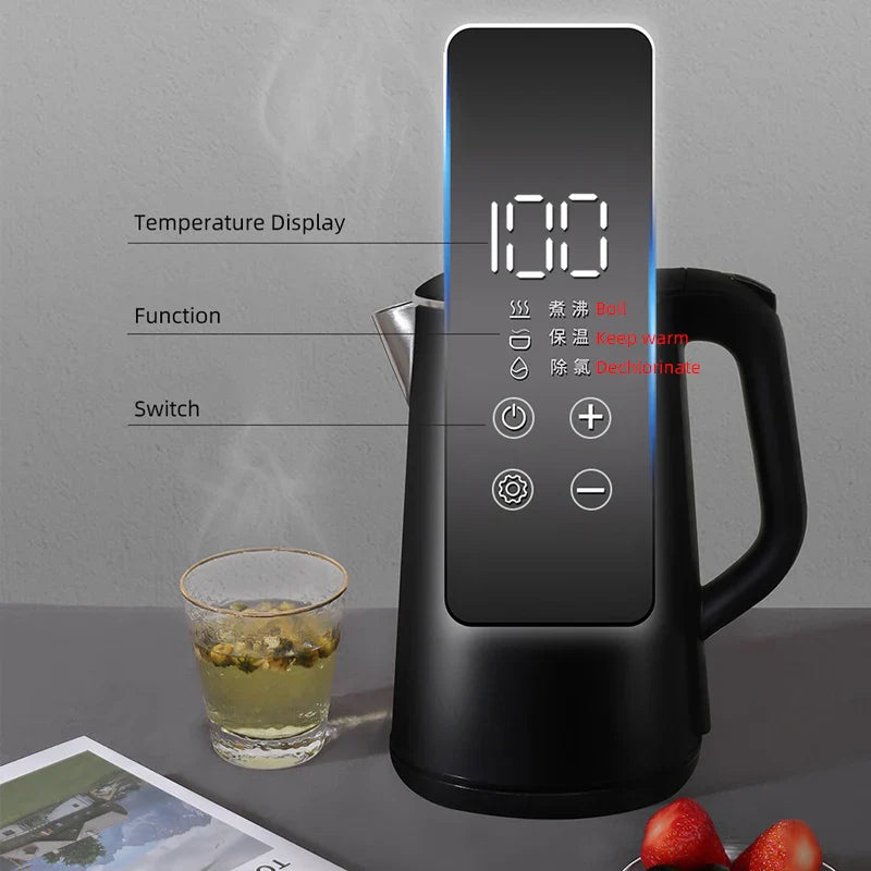 Electric Kettle 1.6L Large Capacity Thermostatic Kettle Automatic Heat Preservation Teapot 304 Stainless Steel Liner Health Pot