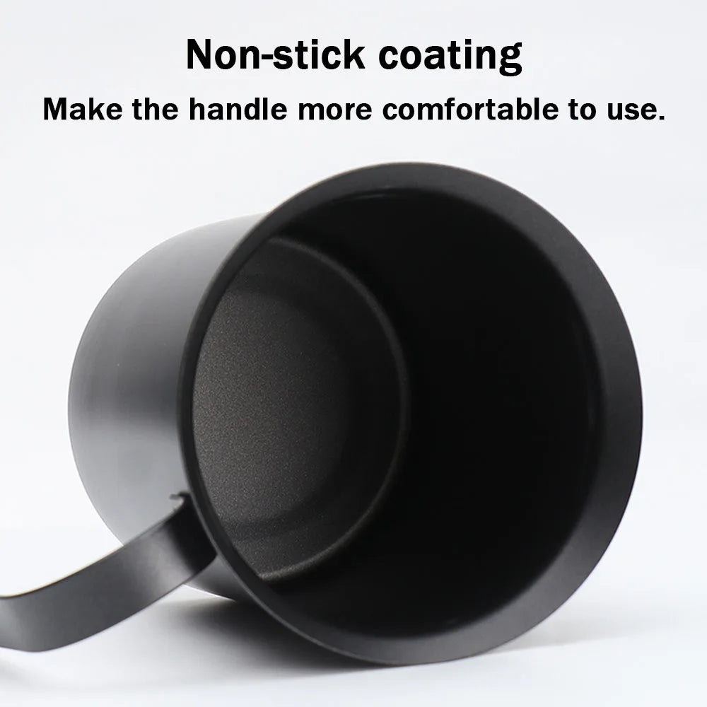 Manual milk frother - made of stainless steel material, heavy-duty 201 stainless steel mixing tank，handheld milk frother