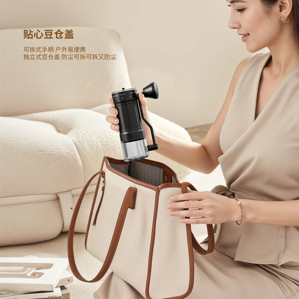 Mini Manual Coffee Grinder, 40 Adjustable Settings, Portable Hand Mill with 30g Capacity, Conical Burr for Espresso, Pour Over,