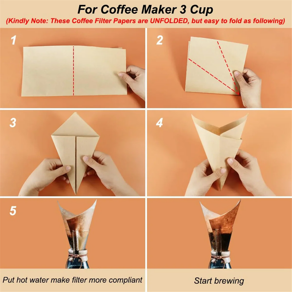 Tools 100Pcs Pour over Coffee Filter,Natural Square Disposable Coffee Filter Paper for Pour over Coffee Maker Drippers