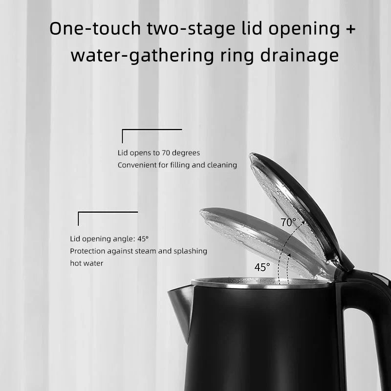 Electric Kettle 1.6L Large Capacity Thermostatic Kettle Automatic Heat Preservation Teapot 304 Stainless Steel Liner Health Pot