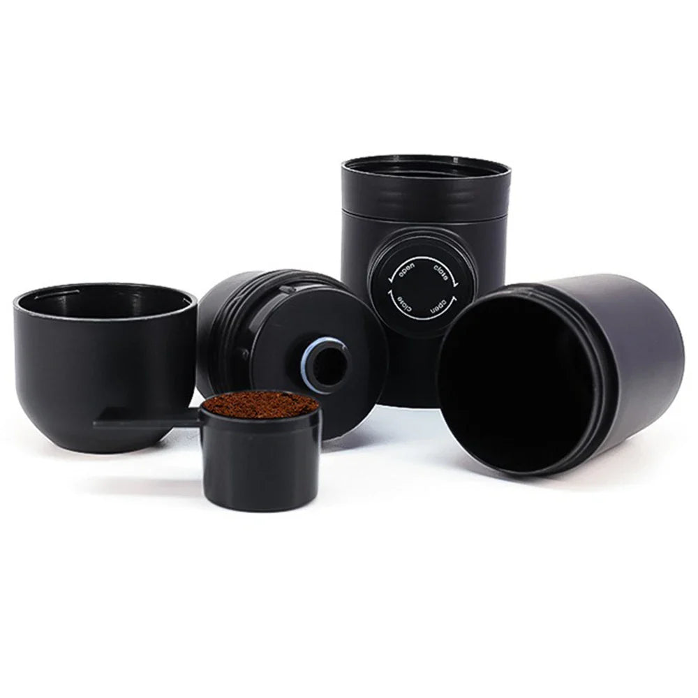 Manual pressurized coffee machine, small and portable handheld espresso machine for household, travel, and picnic use